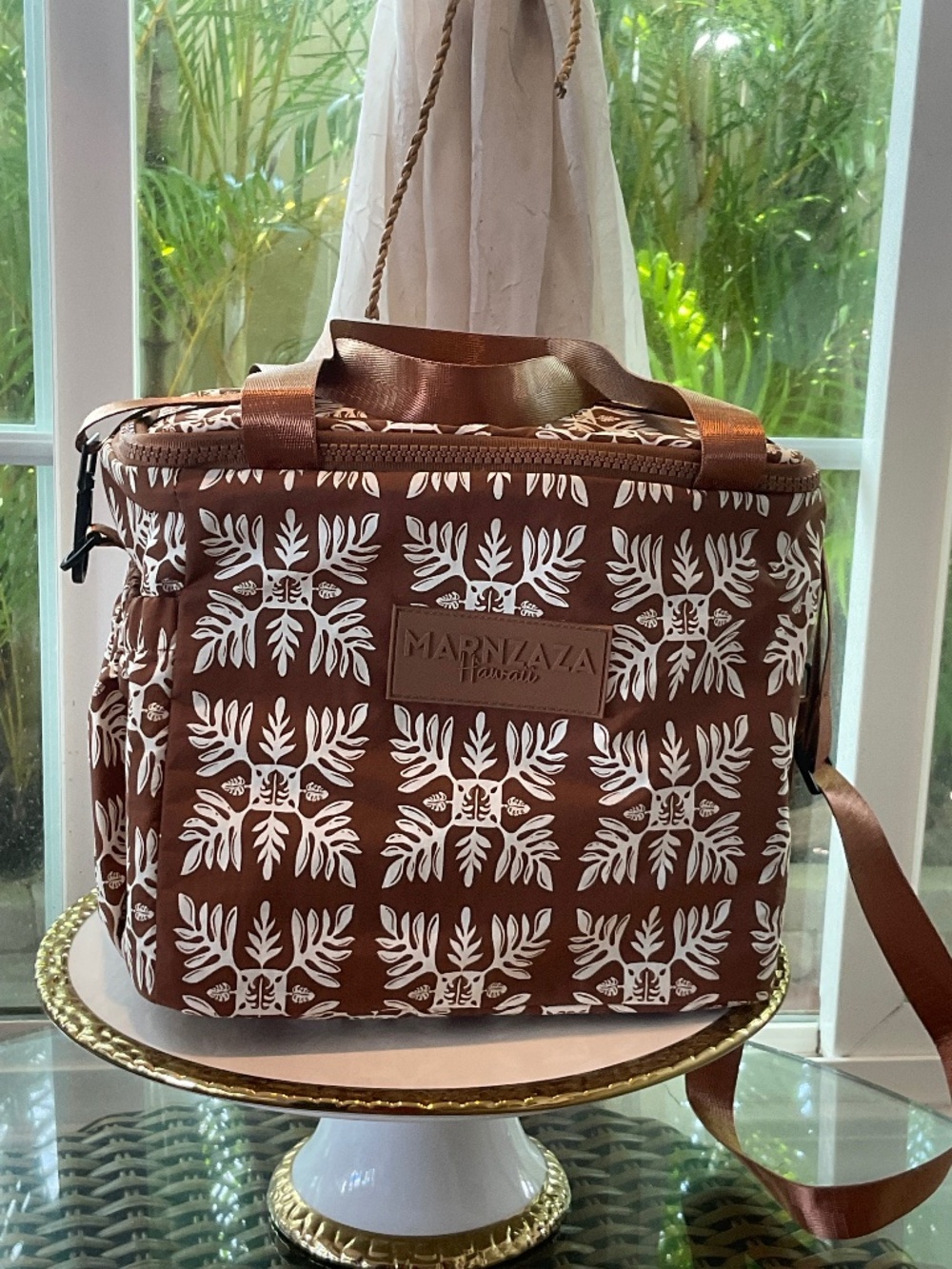 Marnzaza Hawaii Brown/White Hawaiian Cooler Bag